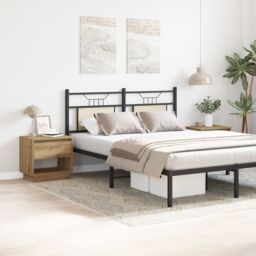 Berkfield Home Bedside Cabinet 2 pcs Artisan Oak 45x34x47 cm Engineered Wood in Brown - Size: 45 x 34 x 47 cm - thumbnail 4