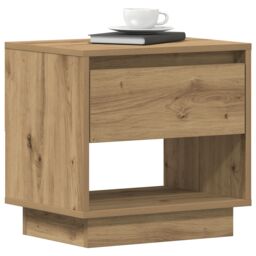 Berkfield Home Bedside Cabinet 2 pcs Artisan Oak 45x34x47 cm Engineered Wood in Brown - Size: 45 x 34 x 47 cm - thumbnail 3