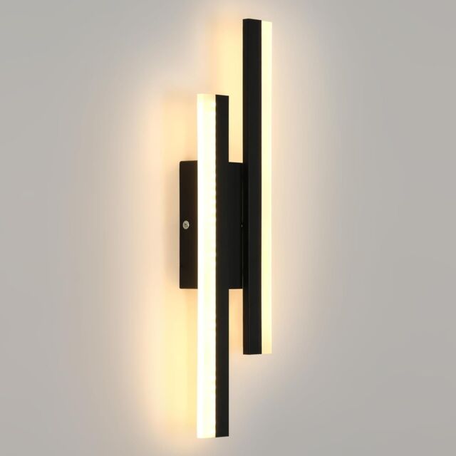 COMELY Indoor Wall Lights, 16W Creative Acrylic Wall Lights, 40CM, 3000K in Black - image 1