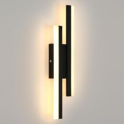 COMELY Indoor Wall Lights, 16W Creative Acrylic Wall Lights, 40CM, 3000K in Black