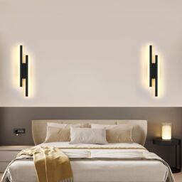 COMELY Indoor Wall Lights, 16W Creative Acrylic Wall Lights, 40CM, 3000K in Black - thumbnail 3