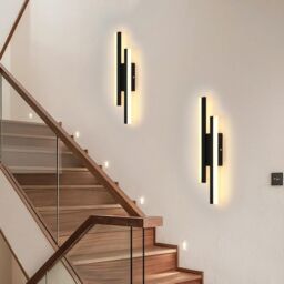 COMELY Indoor Wall Lights, 16W Creative Acrylic Wall Lights, 40CM, 3000K in Black - thumbnail 4