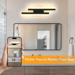 COMELY Indoor Wall Lights, 16W Creative Acrylic Wall Lights, 40CM, 3000K in Black - thumbnail 7
