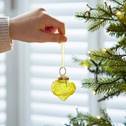 Paper High Set of 4 Keya Coloured Reclaimed Glass Raindrop Baubles - thumbnail 5