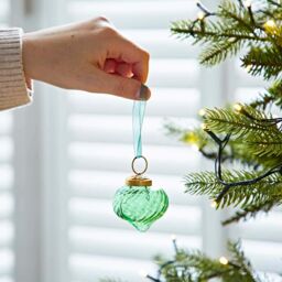Paper High Set of 4 Keya Coloured Reclaimed Glass Raindrop Baubles - thumbnail 3