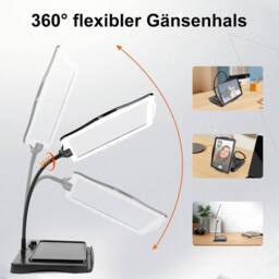 KORVIXA 10X Magnifying Glass Lamp LED Light in Black - thumbnail 5