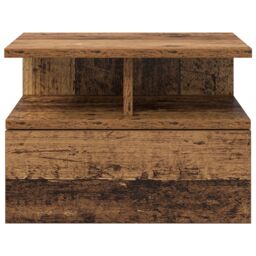 Berkfield Home Floating Nightstand Old Wood 40x31x27 cm Engineered Wood in Brown - Size: 40 x 31 x 27 cm - thumbnail 6