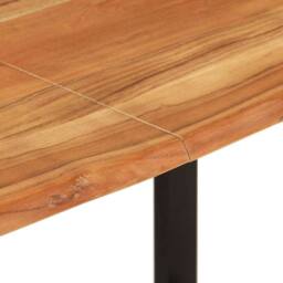 Berkfield Home Sturdy Dining Table 154x80x76 cm Solid Acacia Wood in Brown - Size: 154 x 80 x 76 cm - thumbnail 8