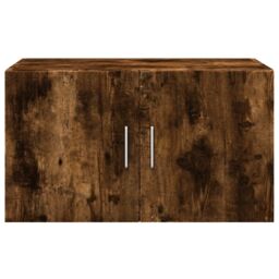 Berkfield Home Wall Cabinet Smoked Oak 70x42.5x40 cm Engineered Wood in Brown - thumbnail 4