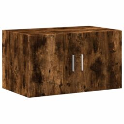 Berkfield Home Wall Cabinet Smoked Oak 70x42.5x40 cm Engineered Wood in Brown - thumbnail 2