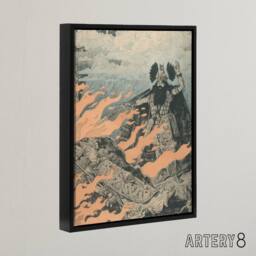 "Artery8 Poster for the Valkyrie Opera by Wagner Grasset Framed Canvas Wall Art - Size: W12"" x H16""" - thumbnail 2