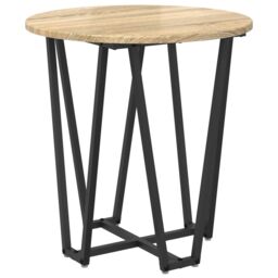 Berkfield Home Side Table Set of 2 - Sonoma Oak Engineered Wood & Metal in Beige - thumbnail 4
