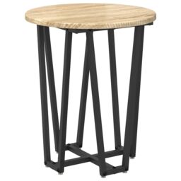 Berkfield Home Side Table Set of 2 - Sonoma Oak Engineered Wood & Metal in Beige - thumbnail 5