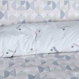 Smart Living Printed Reversible Circle Geo Duvet Cover With Pillowcases in Blue - Size: Single - thumbnail 5