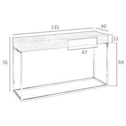 Angel Cerda Walnut-Veneer Console Table with Chrome Legs in Brown - thumbnail 8