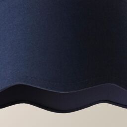 ValueLights Mabel Linen Small 20cm Scallop Edge with Trim Ceiling Light Lamp Shade in Navy - thumbnail 5