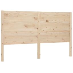 Berkfield Home Headboard 206x4x100 cm Solid Wood Pine in Brown - Size: 206 x 4 x 100 cm - thumbnail 2
