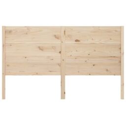 Berkfield Home Headboard 206x4x100 cm Solid Wood Pine in Brown - Size: 206 x 4 x 100 cm - thumbnail 3