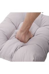 Living and Home 2 Pcs Outdoor Garden Chair Cushion Dining Chair Pad in Grey - thumbnail 7