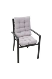 Living and Home 2 Pcs Outdoor Garden Chair Cushion Dining Chair Pad in Grey - thumbnail 1