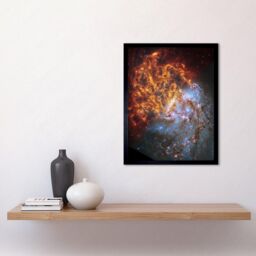 "Artery8 NASA Hubble James Webb Telescope Spiral Galaxy NGC 1087 Framed Art in Black - Size: W12"" x H16""" - thumbnail 2