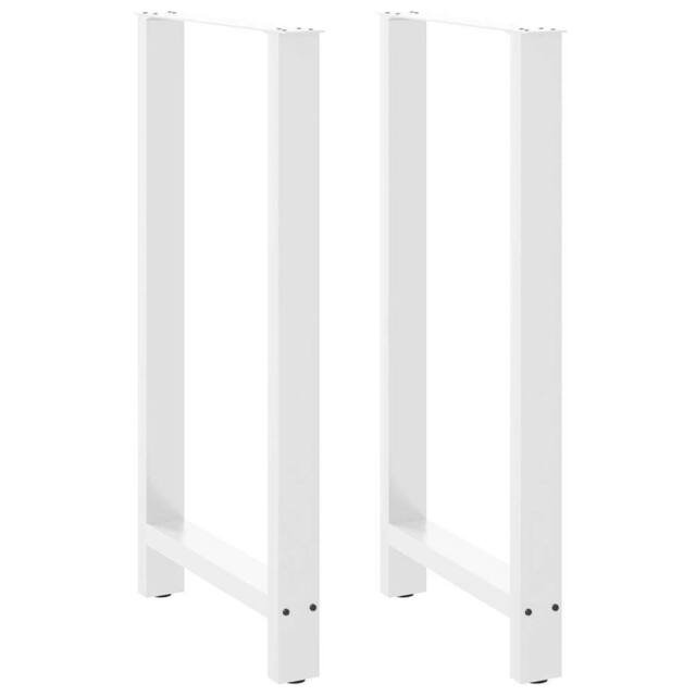 Berkfield Home Coffee Table Legs White 2 pcs 60x(110-111) cm Steel - image 1
