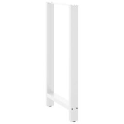 Berkfield Home Coffee Table Legs White 2 pcs 60x(110-111) cm Steel - thumbnail 4