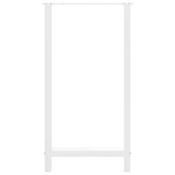 Berkfield Home Coffee Table Legs White 2 pcs 60x(110-111) cm Steel - thumbnail 5