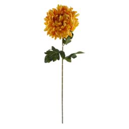 Leaf Pack of 6 x 75cm Extra Large Reflex Chrysanthemum - Gold in Yellow - Size: 6 x 75 cm - thumbnail 6