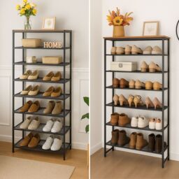 Rafaelo Mobilia 8-Tier Shoe Rack With Detachable Mesh in Brown - thumbnail 3