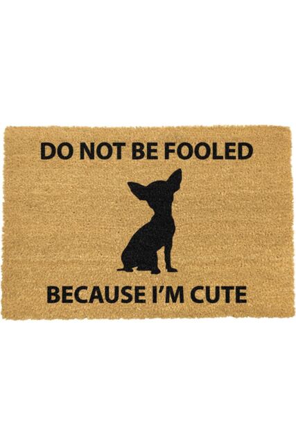 Artsy Mats Chihuahua Doormat - Regular 60x40cm in Black - Size: 40 cm x 60 cm - image 1
