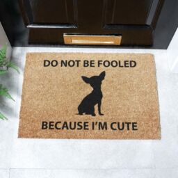 Artsy Mats Chihuahua Doormat - Regular 60x40cm in Black - Size: 40 cm x 60 cm - thumbnail 2