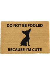 Artsy Mats Chihuahua Doormat - Regular 60x40cm in Black - Size: 40 cm x 60 cm - thumbnail 1