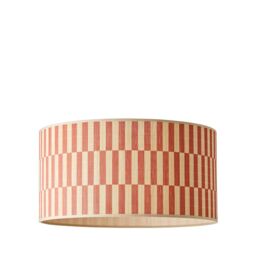 ValueLights Lori Orange Checker Bamboo Drum Easy Fit Ceiling Light Lamp Shade - thumbnail 7