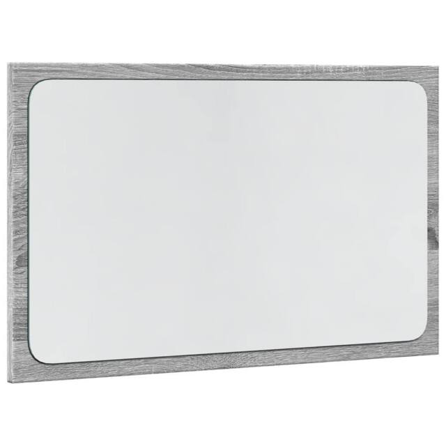 Berkfield Home LED Bathroom Mirror Grey Sonoma 60x8.5x38 cm Engineered Wood - image 1