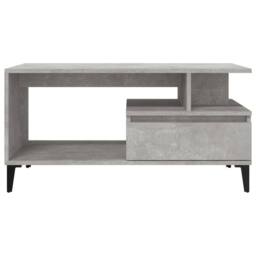 Berkfield Home Elegant Coffee Table Concrete Grey 90x49x45 cm Engineered Wood - Size: 90 x 49 x 45 cm - thumbnail 5