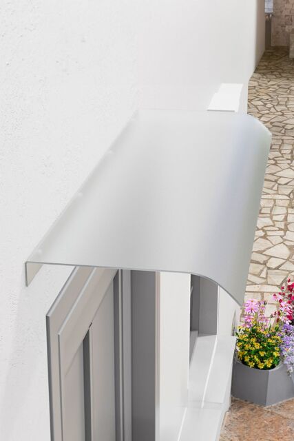 Living and Home Door Shelter Frosted Awning Canopy Outdoor Rain Cover in Clear - Size: X - image 1