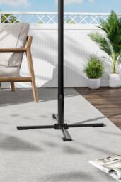 H&O Direct Portable Portable Cross Parasol Base Umbrella Stand in Black - thumbnail 2