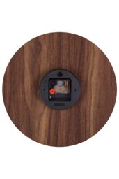 Living and Home D30Cm Imitation Walnut Grain Luminous Arabic Numerals Wall Clock in Brown - thumbnail 4