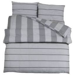 Berkfield Home Duvet Cover Set Grey 200x200 cm Cotton - thumbnail 1