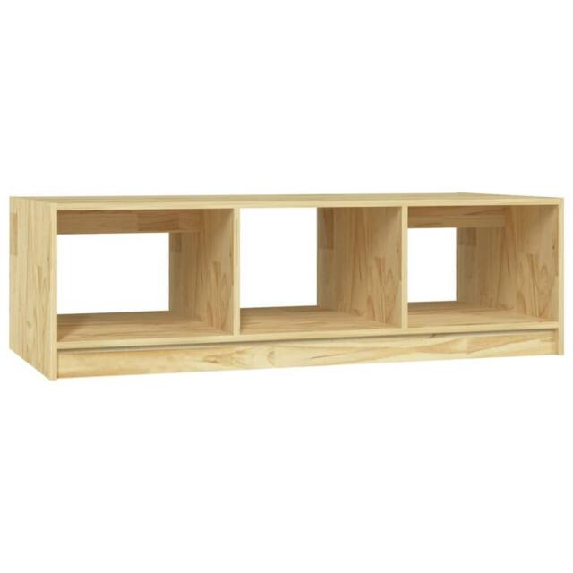 Berkfield Home Coffee Table 110x50x34 cm Solid Pinewood in Brown - Size: 110 x 50 x 34 cm - image 1