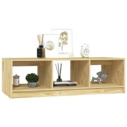 Berkfield Home Coffee Table 110x50x34 cm Solid Pinewood in Brown - Size: 110 x 50 x 34 cm - thumbnail 4