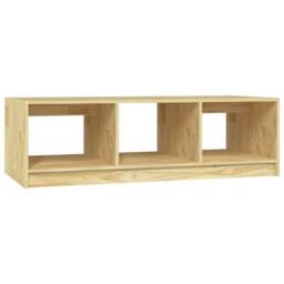 Berkfield Home Coffee Table 110x50x34 cm Solid Pinewood in Brown - Size: 110 x 50 x 34 cm - thumbnail 1