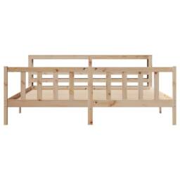 Berkfield Home Bed Frame without Mattress 180x200 cm Super King Solid Wood Pine in Light Brown - thumbnail 4