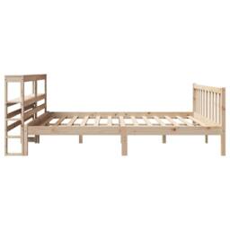 Berkfield Home Bed Frame without Mattress 180x200 cm Super King Solid Wood Pine in Light Brown - thumbnail 5