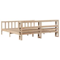 Berkfield Home Bed Frame without Mattress 180x200 cm Super King Solid Wood Pine in Light Brown - thumbnail 6