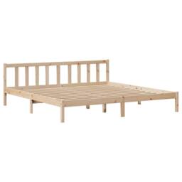 Berkfield Home Bed Frame without Mattress 180x200 cm Super King Solid Wood Pine in Light Brown - thumbnail 8
