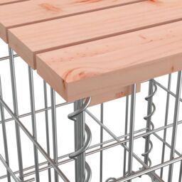 Berkfield Home Garden Bench Gabion Design 184x71x65.5 cm Solid Wood Douglas in Brown - thumbnail 5