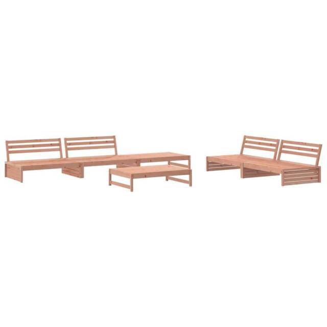 Berkfield Home 6 Piece Garden Lounge Set Solid Wood Douglas in Brown - image 1
