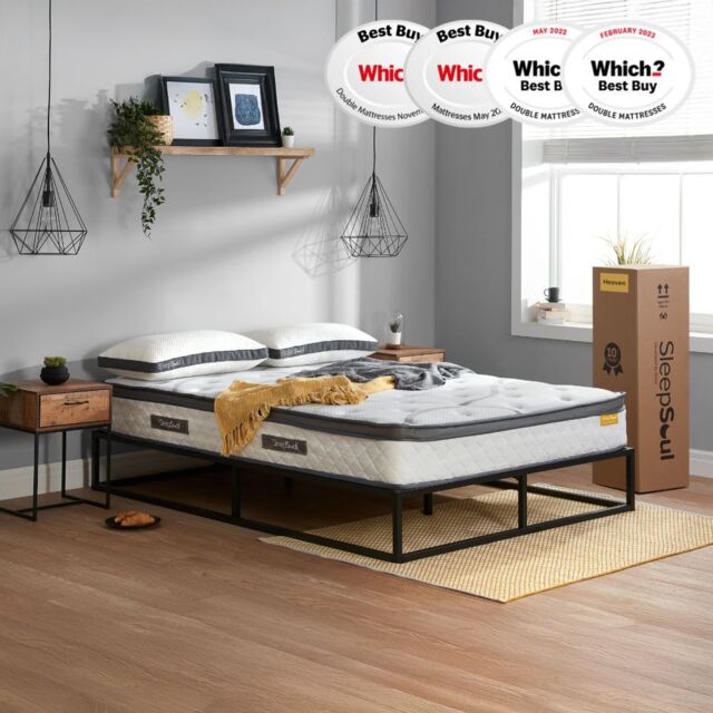 Sleepsoul Heaven Mattress in White - Size: Super King - image 1